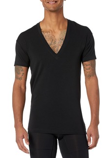 2(X)IST mens Pima Luxe Slim Fit Deep V Neck T-shirt Base Layer Top   US