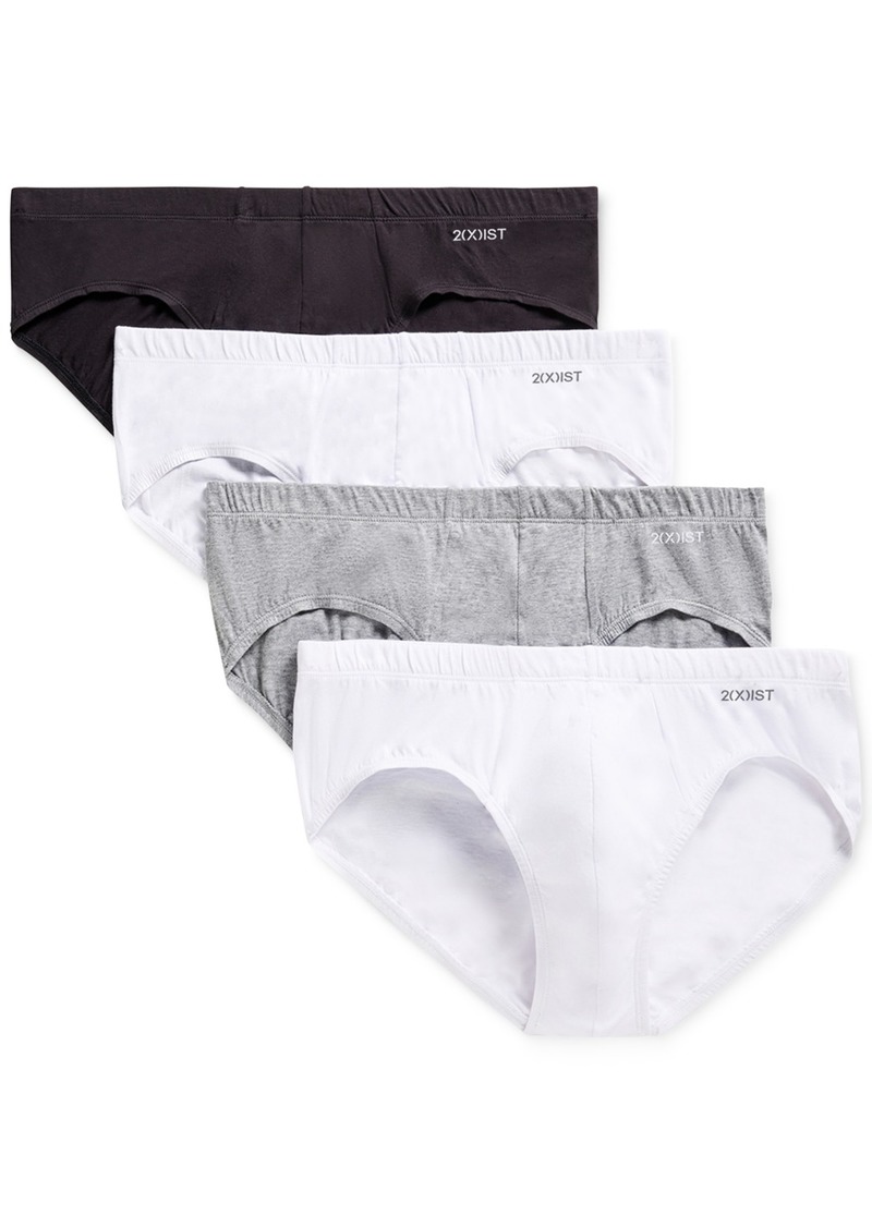2(x)ist Tagless Bikini Briefs, 4 Pack - Grey/Black/White