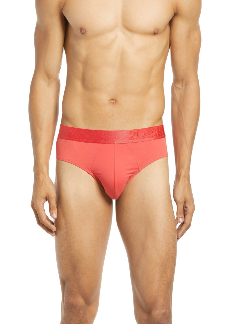 2(x)ist Electric No-Show Briefs in Tomato Puree at Nordstrom