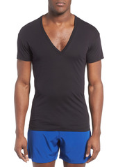 2(x)ist Slim Fit Pima Cotton Deep V-Neck T-Shirt in Black at Nordstrom