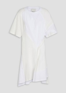 3.1 Phillip Lim - Asymmetric button-detailed cotton-jersey dress - White - S