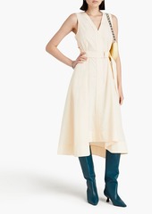 3.1 Phillip Lim - Belted cotton-blend poplin midi dress - Yellow - US 4