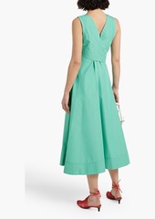 3.1 Phillip Lim - Belted cotton-blend poplin midi dress - Green - US 4