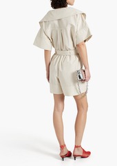 3.1 Phillip Lim - Belted cotton-blend poplin playsuit - Gray - US 4