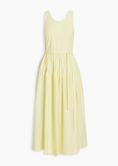 3.1 Phillip Lim - Belted cotton-poplin midi dress - Yellow - US 12