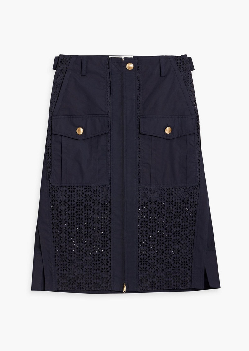 3.1 Phillip Lim - Broderie anglaise cotton skirt - Blue - US 4