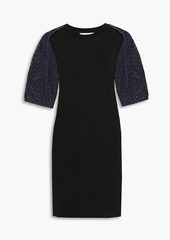 3.1 Phillip Lim - Broderie anglaise-paneled cotton-jersey dress - Black - XS