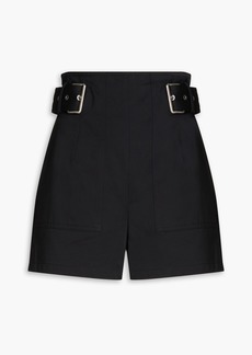 3.1 Phillip Lim - Buckled sateen shorts - Black - US 6