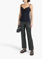3.1 Phillip Lim - Button-detailed ribbed-knit camisole - Blue - S
