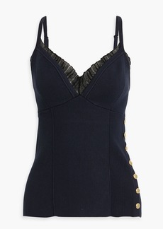 3.1 Phillip Lim - Button-detailed ribbed-knit camisole - Blue - XS