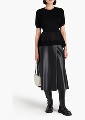 3.1 Phillip Lim - Chiffon and wool-blend top - Black - XS