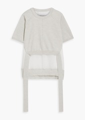 3.1 Phillip Lim - Chiffon and wool-blend top - Black - XS