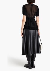 3.1 Phillip Lim - Chiffon and wool-blend top - Black - XS