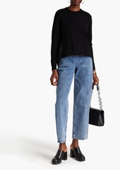 3.1 Phillip Lim - Chiffon-trimmed wool-blend sweater - Black - S