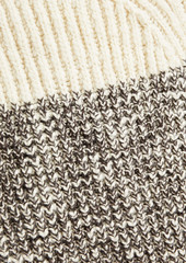 3.1 Phillip Lim - Color-block marled ribbed wool turtleneck sweater - Brown - XS
