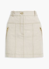 3.1 Phillip Lim - Cotton and linen-blend mini skirt - Neutral - US 4
