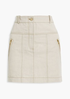 3.1 Phillip Lim - Cotton and linen-blend mini skirt - Neutral - US 0
