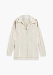 3.1 Phillip Lim - Cotton-blend poplin bralette and shirt set - White - US 8