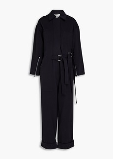 3.1 Phillip Lim - Cropped belted stretch-twill jumpsuit - Blue - XS