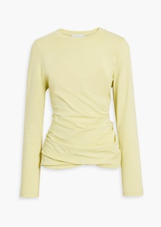 3.1 Phillip Lim - Draped cotton-jersey top - Green - S