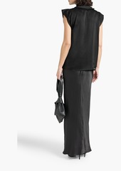3.1 Phillip Lim - Draped satin-crepe blouse - Black - US 6
