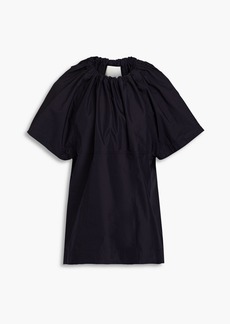 3.1 Phillip Lim - Gathered cotton-blend poplin top - Blue - M