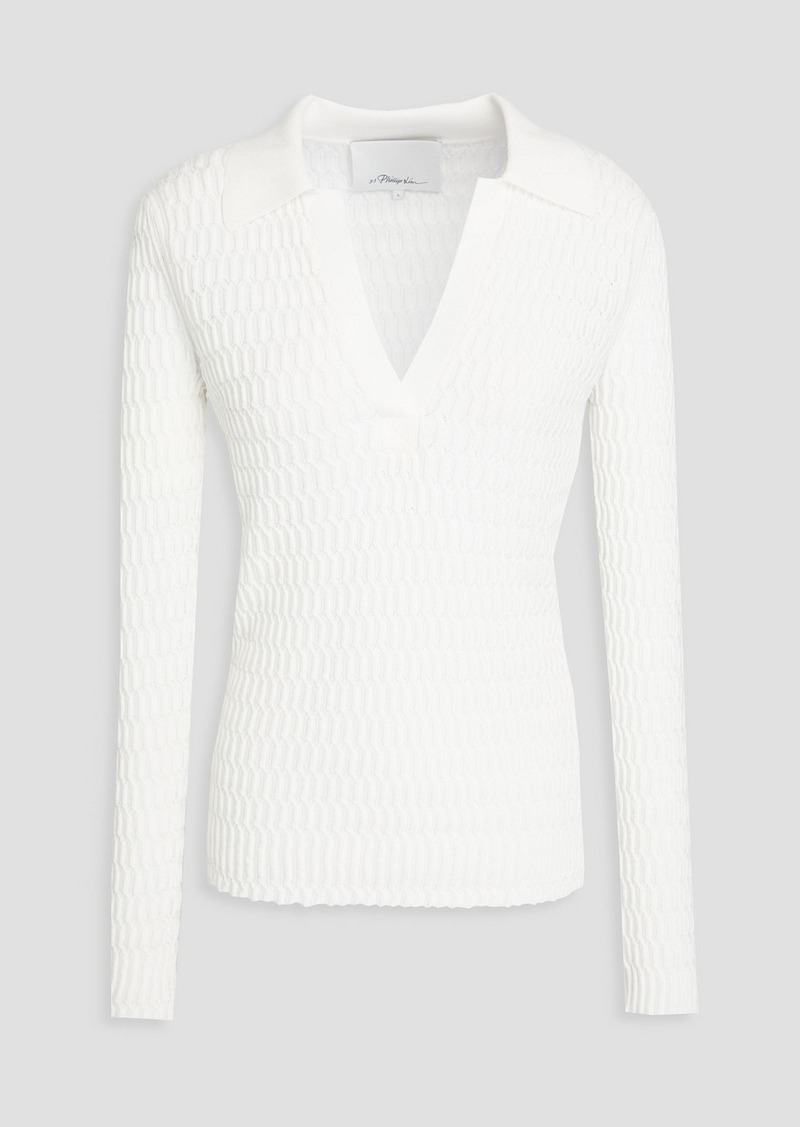 3.1 Phillip Lim - Knitted polo sweater - White - XS