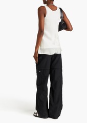3.1 Phillip Lim - Lace-trimmed layered cotton-jersey and satin tank - Blue - XS