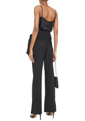 3.1 Phillip Lim - Layered knitted and grain de poudre wool-blend straight-leg pants - Black - US 4