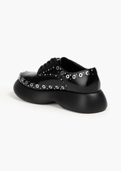 3.1 Phillip Lim - Mercer eyelet-embellished leather platform brogues - Black - EU 38