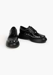 3.1 Phillip Lim - Mercer eyelet-embellished leather platform brogues - Black - EU 38