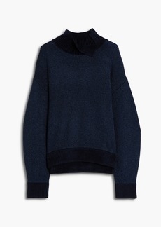 3.1 Phillip Lim - Metallic color-block knitted sweater - Blue - XS