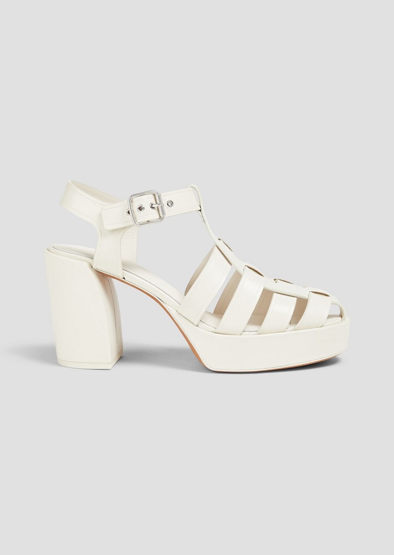 3.1 Phillip Lim - Naomi leather platform sandals - White - EU 36.5