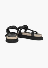 3.1 Phillip Lim - Noa croc-effect and smooth leather platform slingback sandals - Black - EU 40