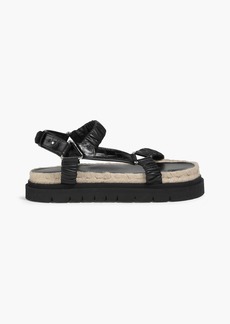 3.1 Phillip Lim - Noa croc-effect and smooth leather platform slingback sandals - Black - EU 40