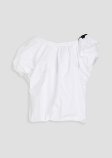 3.1 Phillip Lim - One-shoulder ruffled cotton-blend poplin top - White - XS