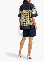 3.1 Phillip Lim - Oversized printed broderie anglaise cotton shirt - Blue - L