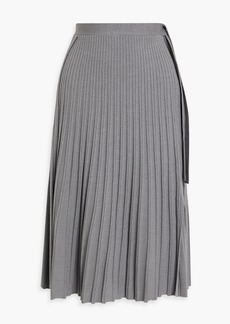 3.1 Phillip Lim - Pleated ribbed wool-blend midi skirt - Gray - XS