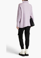 3.1 Phillip Lim - Pointelle-trimmed ribbed-knit turtleneck sweater - Purple - S