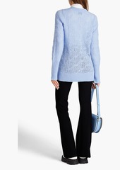 3.1 Phillip Lim - Ribbed and pointelle-knit alpaca-blend cardigan - Blue - XS