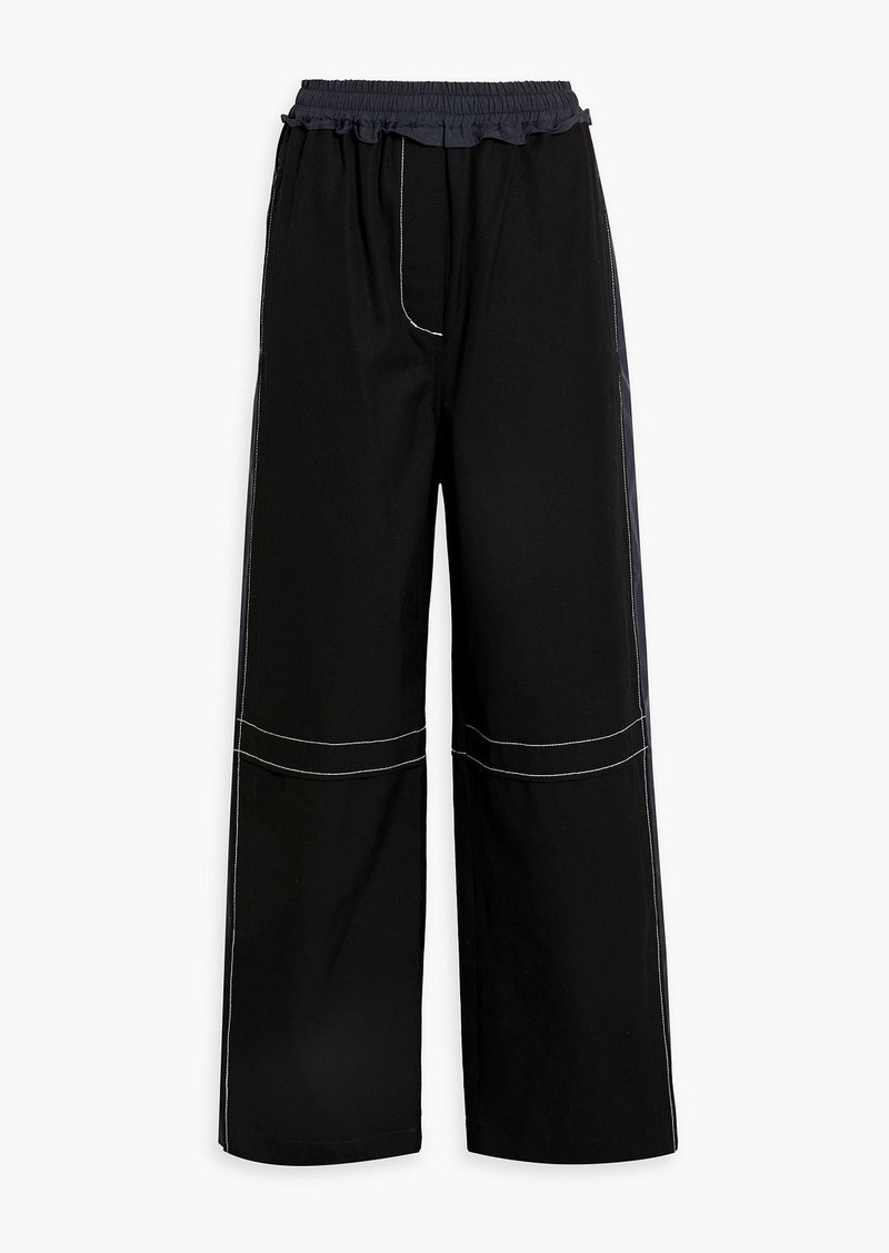 3.1 Phillip Lim - Ripstop and cotton-canvas wide-leg pants - Black - S