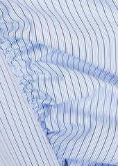 3.1 Phillip Lim - Ruched striped cotton-poplin shirt - Blue - US 4