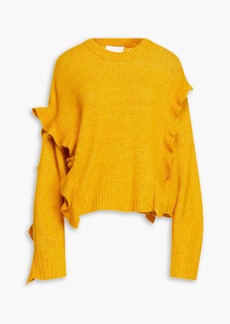 3.1 Phillip Lim - Ruffled brushed knitted sweater - Yellow - S
