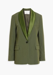 3.1 Phillip Lim - Satin-trimmed wool-blend crepe blazer - Green - US 0