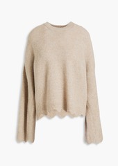 3.1 Phillip Lim - Scalloped mélange brushed knitted sweater - Neutral - S