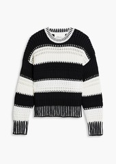 3.1 Phillip Lim - Striped open-knit sweater - Black - XS