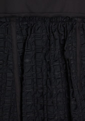 3.1 Phillip Lim - Taffeta-paneled checked seersucker midi skirt - Black - US 2