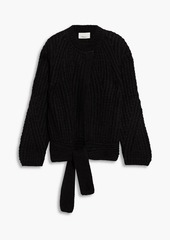 3.1 Phillip Lim - Tie-front ribbed-knit sweater - Black - XS