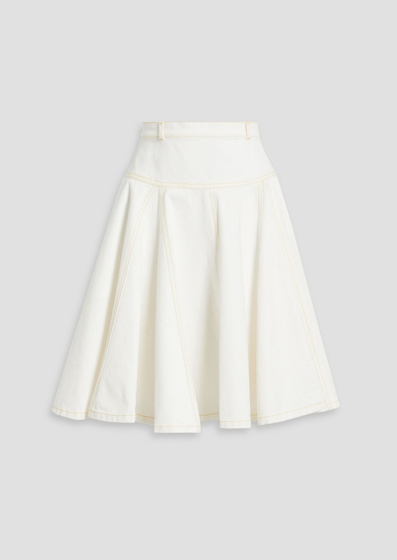 3.1 Phillip Lim - Topstitched denim skirt - White - US 8