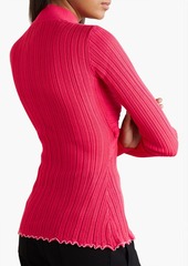 3.1 Phillip Lim - Cutout twist-front ribbed cotton-blend top - Pink - XS